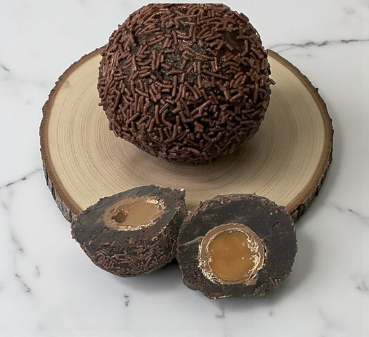 Caramel Egg Brownie Ball